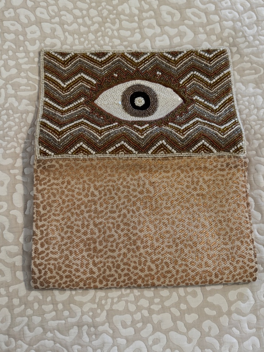 America & Beyond Rose Gold Evil Eye Clutch - Picture 7 of 8